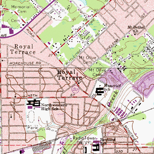 Topographic Map of Word of Truth Church, FL