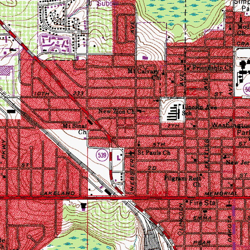 Topographic Map of Mount Sinai Primitive Baptist Church, FL
