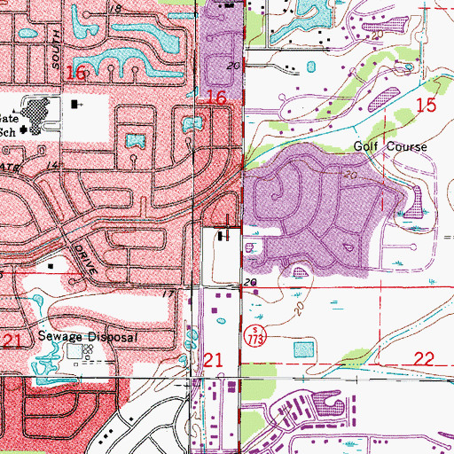 Topographic Map of Saint Thomas More Catholic Church, FL