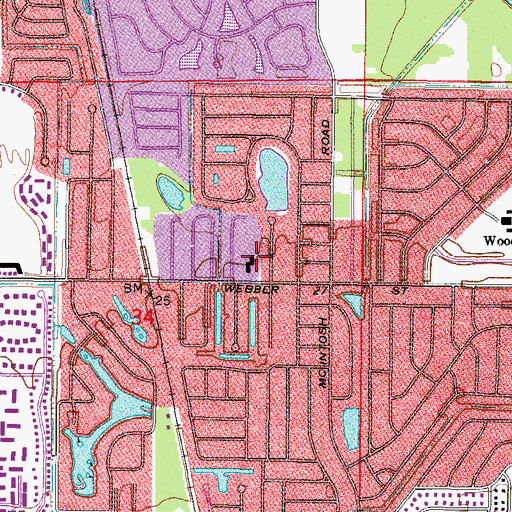 Topographic Map of Southside Christian Church, FL