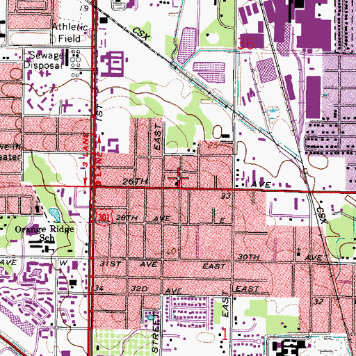 Topographic Map of Suncoast Christian Church, FL