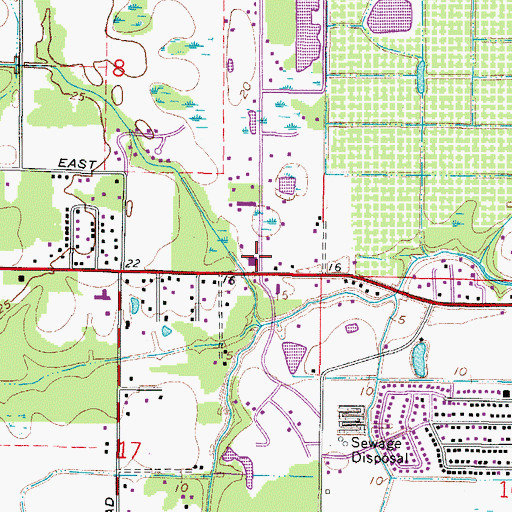 Topographic Map of Brethren Church, FL