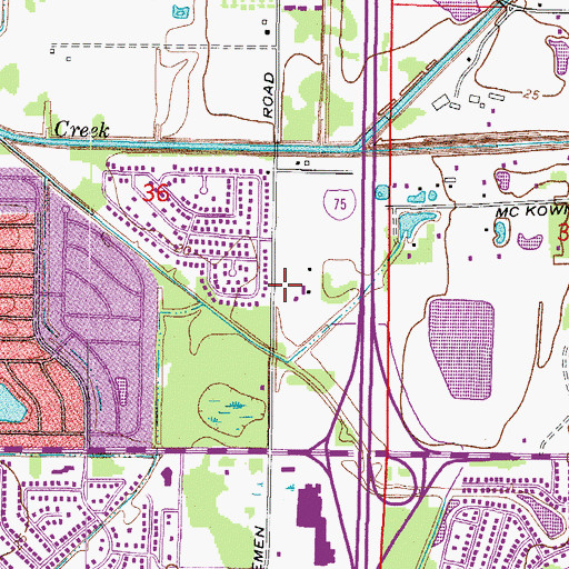 Topographic Map of Colonial Oaks Baptist Church, FL