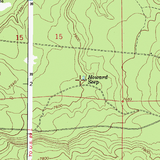 Topographic Map of Howard Seep, AZ