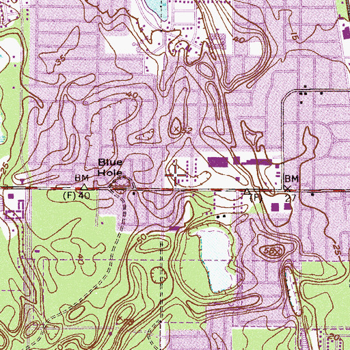 Topographic Map of Indian River City United Methodist Church, FL