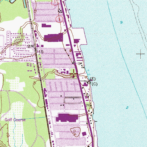 Topographic Map of Saint Teresa Catholic Church, FL