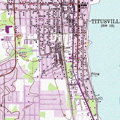 Topographic Map of Trinity Lutheran Church, FL