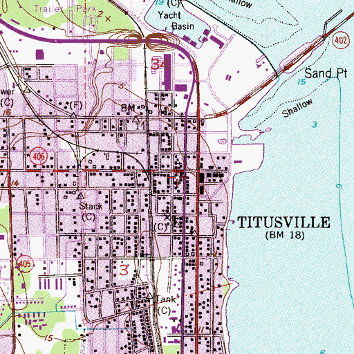 Topographic Map of First United Methodist Church, FL