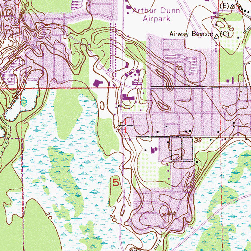 Topographic Map of Westside Baptist Church, FL