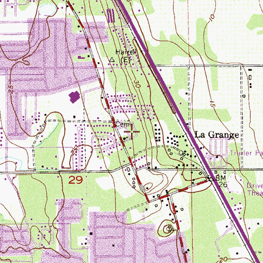 Topographic Map of Northside Baptist Church, FL