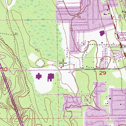 Topographic Map of Saint Andrews United Methodist Church, FL