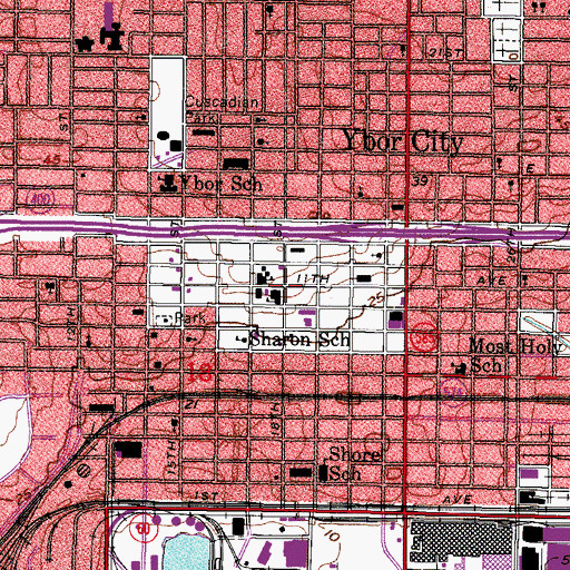 Topographic Map of Saint Patrick Catholic School, FL