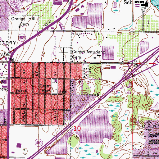 Topographic Map of Palnez Academy, FL