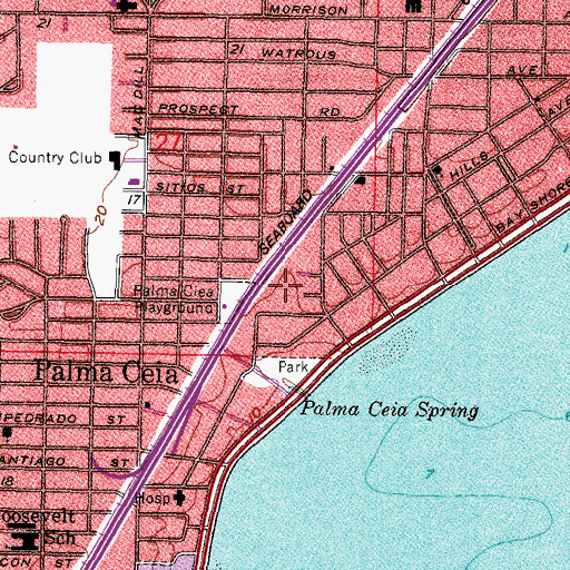 Topographic Map of Palma Ceia United Methodist Day School, FL