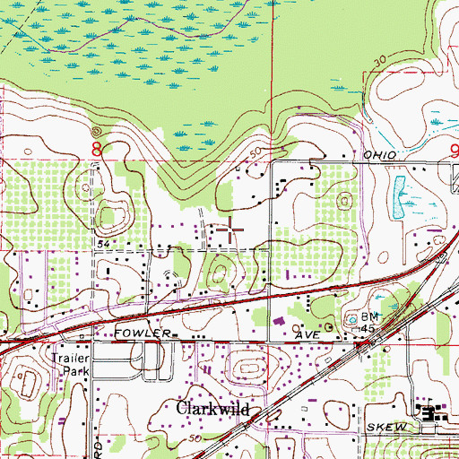 Topographic Map of Noahs Ark Day Care and Kindergarten, FL