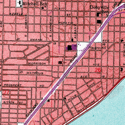 Topographic Map of New World Academy, FL