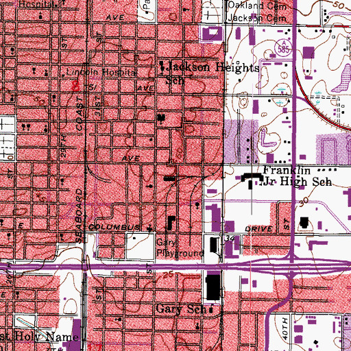 Topographic Map of Little Lamb Christian School, FL