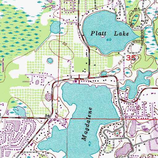 Topographic Map of Lake Magadalene United Methodist Kindergarten, FL
