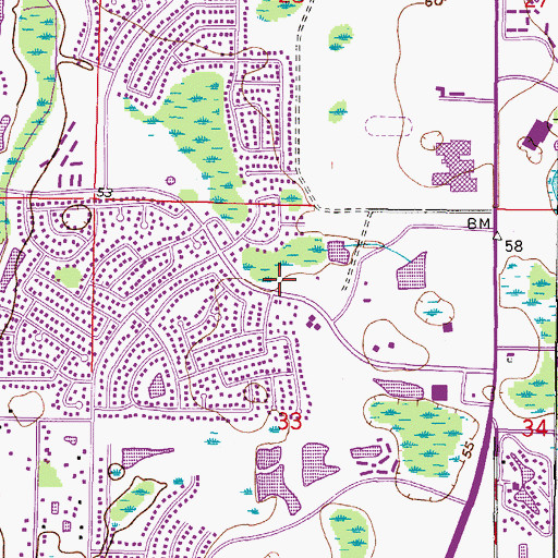 Topographic Map of La Petite Academy, FL
