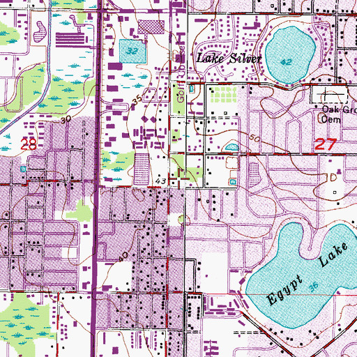 Topographic Map of Independent Day School, FL