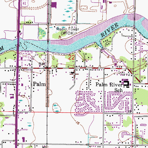 Topographic Map of Horizon School, FL