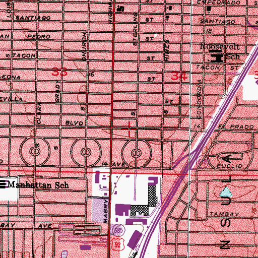 Topographic Map of Holy Trinity Lutheran School, FL
