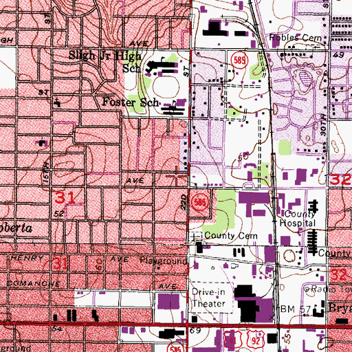 Topographic Map of Glorious Christian Academy, FL