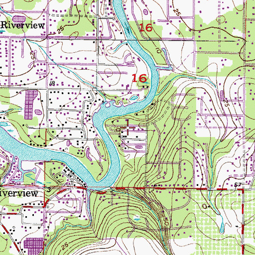 Topographic Map of Providence Christian School, FL