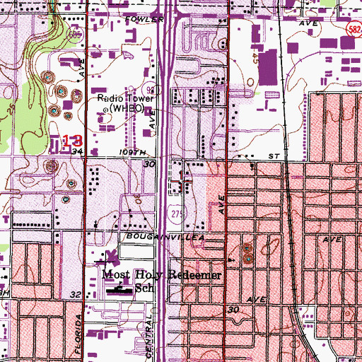 Topographic Map of University Academy, FL
