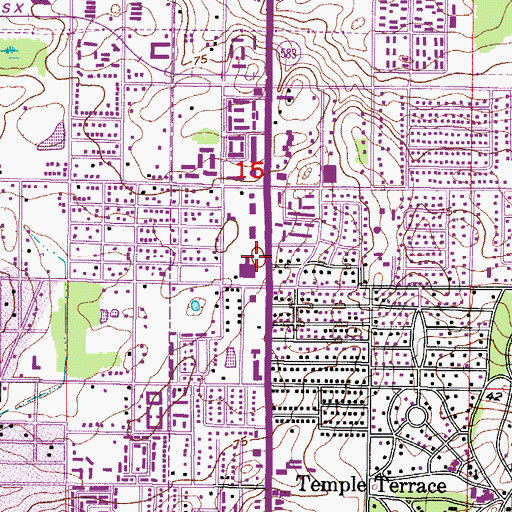 Topographic Map of Christ Our Redeemer Lutheran School, FL