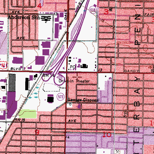 Topographic Map of Bayshore Baptist Kindergarden, FL