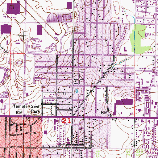 Topographic Map of Tampa Christian Academy, FL