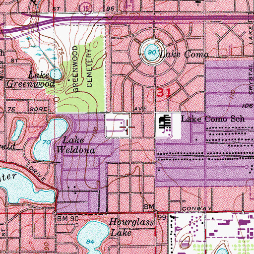 Topographic Map of Gregorys Child Development Center, FL