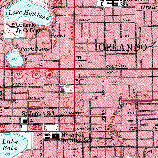 Topographic Map of A B C Child Care, FL
