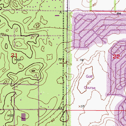 Topographic Map of Saint Andrews School, FL