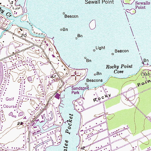 Topographic Map of Sandsprit Park, FL