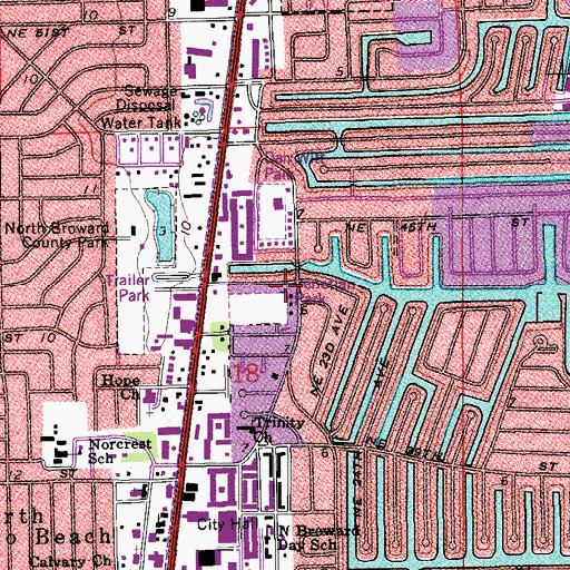 Topographic Map of Venetian Park, FL