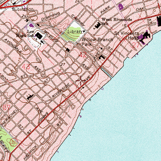 Topographic Map of Mount Nebo Missionary Baptist Church, FL