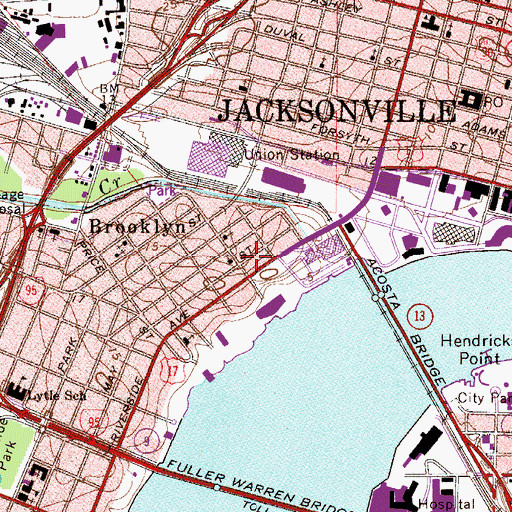 Topographic Map of Bible Baptist Temple, FL
