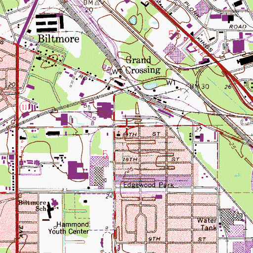 Topographic Map of Mount Bethel Baptist Church, FL