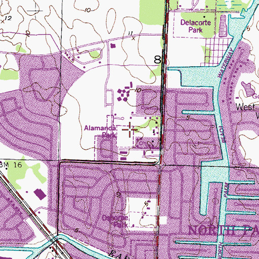 Topographic Map of Alamanda Park, FL