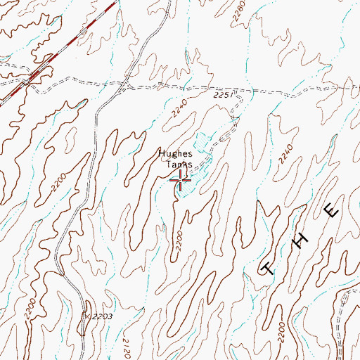 Topographic Map of Hughes Tank, AZ