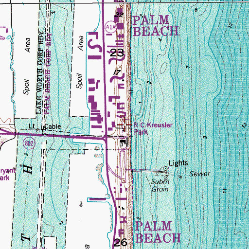 Topographic Map of R C Kreusler Park, FL