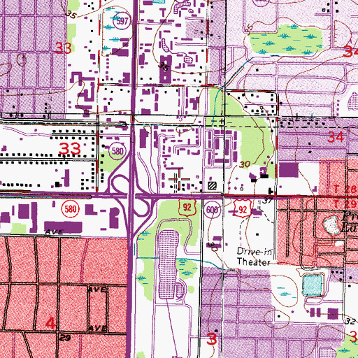 Topographic Map of Academic Achievement Center, FL