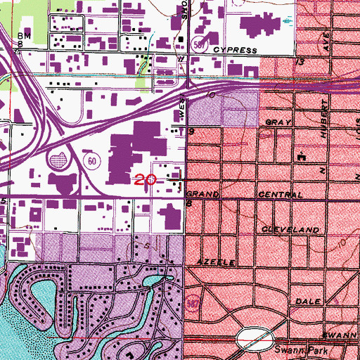 Topographic Map of Beach Park Private School, FL