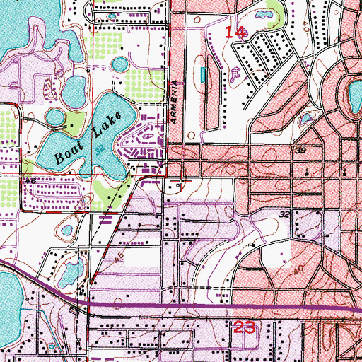 Topographic Map of Mother Goose Nursery and Kindergarden, FL