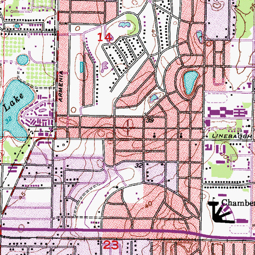 Topographic Map of Northgate Baptist School, FL
