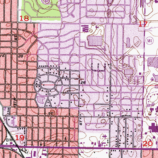 Topographic Map of Morning Star School, FL