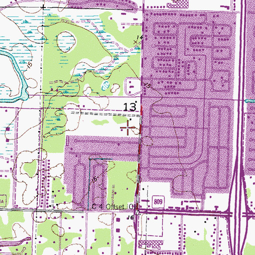 Topographic Map of Greenacres Christian Academy, FL