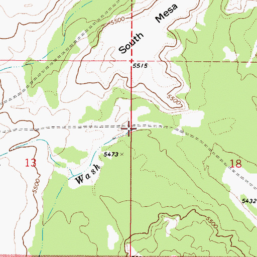 Topographic Map of Hulls Wash, AZ